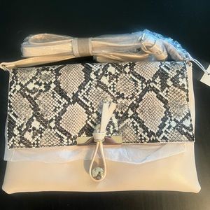Snakeskin clutch/crossbody bag